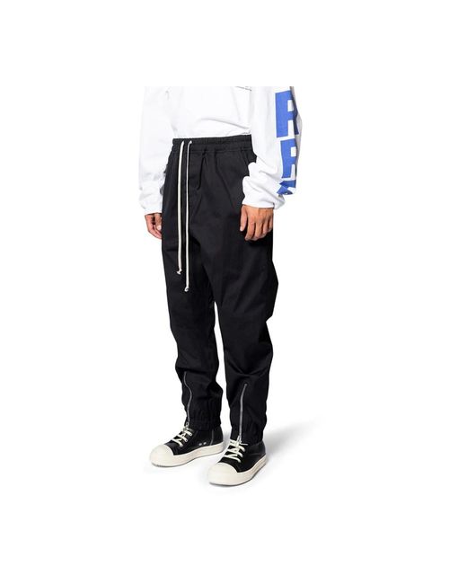Rick Owens Zwarte Trackpants Met Tecuatl-Stijl in het Black voor heren