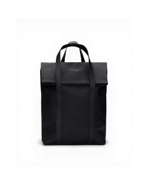 Rains Black Backpacks
