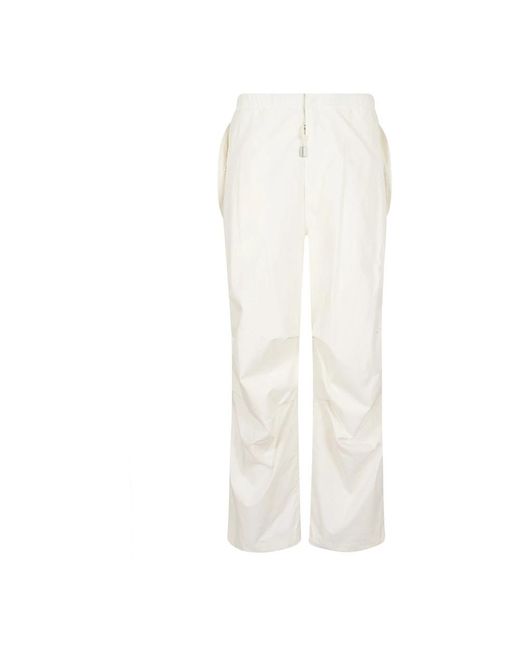 Jil Sander White Straight Trousers for men