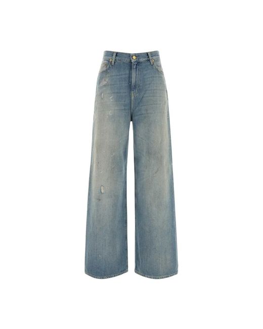 Golden Goose Deluxe Brand Blue Wide Jeans