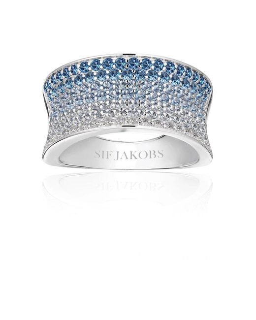 Sif Jakobs Jewellery Blue Konkaver felline ring
