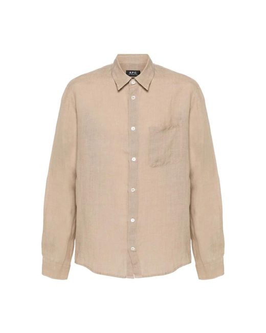A.P.C. Natural Casual Shirts for men