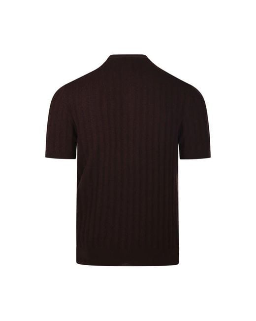 Altea Brauner Polo Pullover in Black für Herren