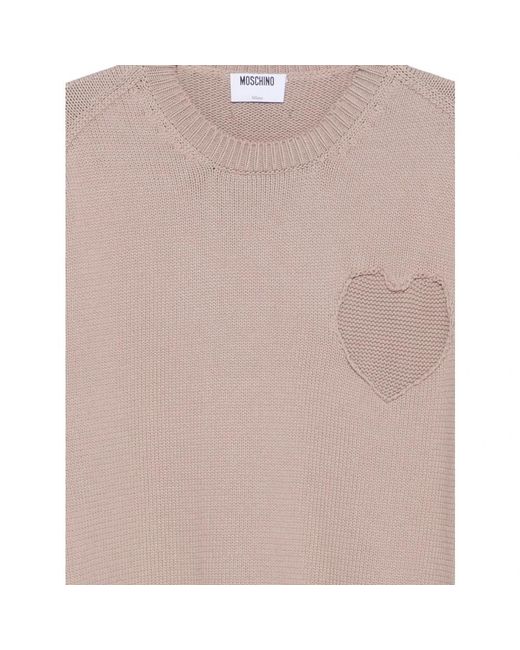 Moschino Brown Round-Neck Knitwear for men