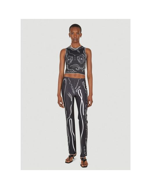 DI PETSA Black Straight Trousers