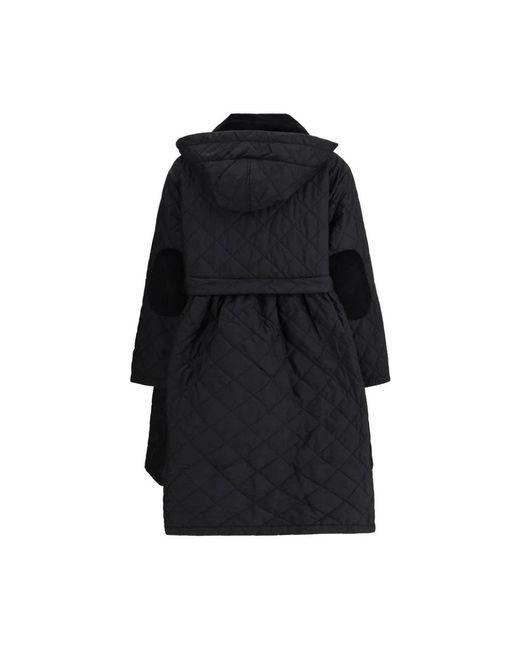 Barbour Jassen ,Zwart ,Polyester Gewatteerde Jas Met Capuchon in het Black