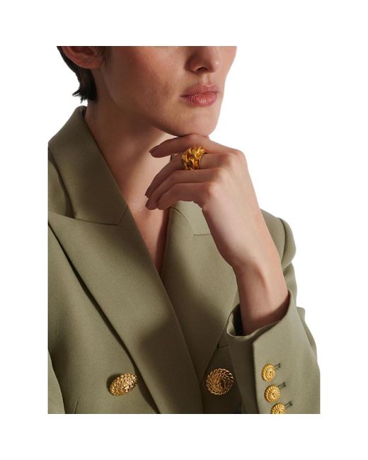 Balmain Accessoires ,Geel ,Messing Ketting Ring in het Metallic