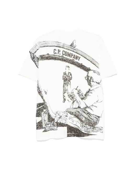 C P Company T-Shirts in het White voor heren