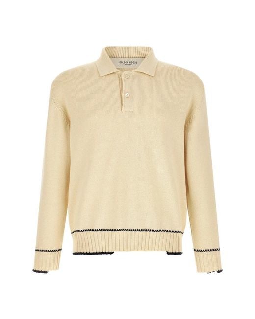 Golden Goose Deluxe Brand Natural Polo Shirts for men