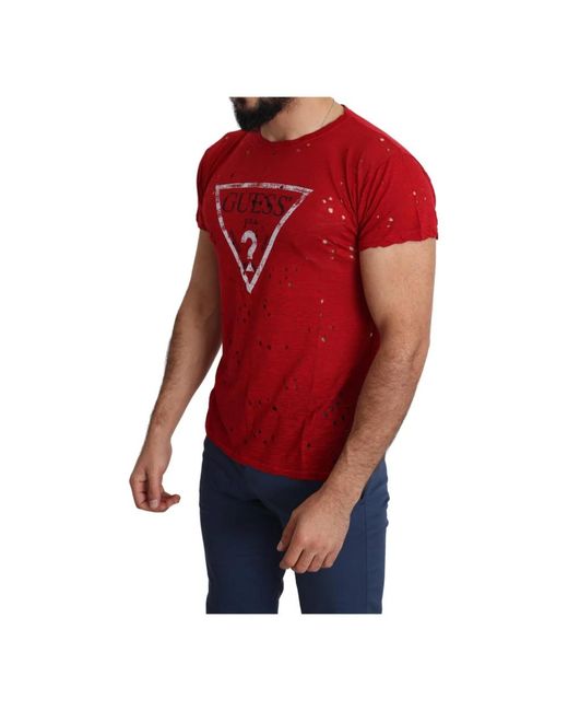 Guess Red T-Shirts for men