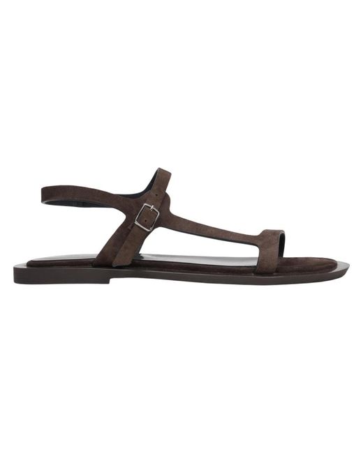 ESTRO Brown Flat Sandals