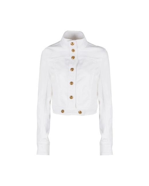 Versace Jeans Couture White Denim Jackets