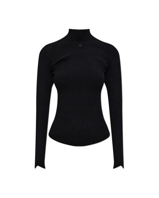 Turtlenecks Courreges de color Black