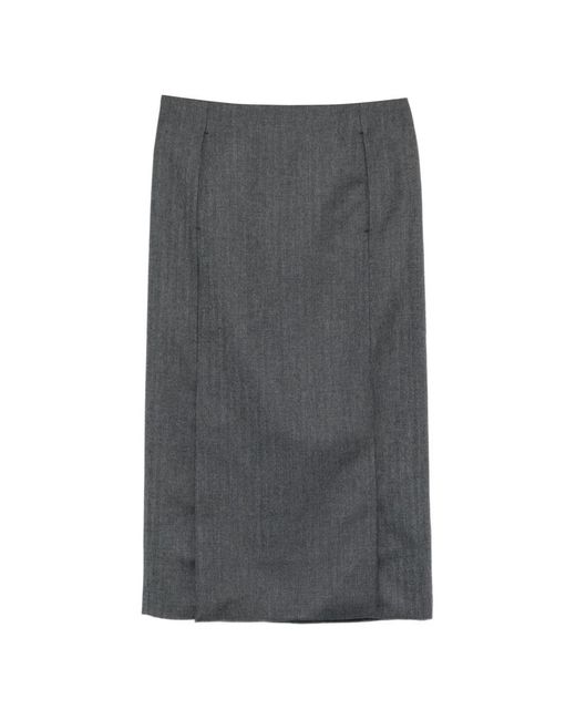 Entire studios Tailored Midi Rok in het Gray