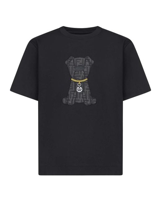 Fendi Black T-Shirts for men