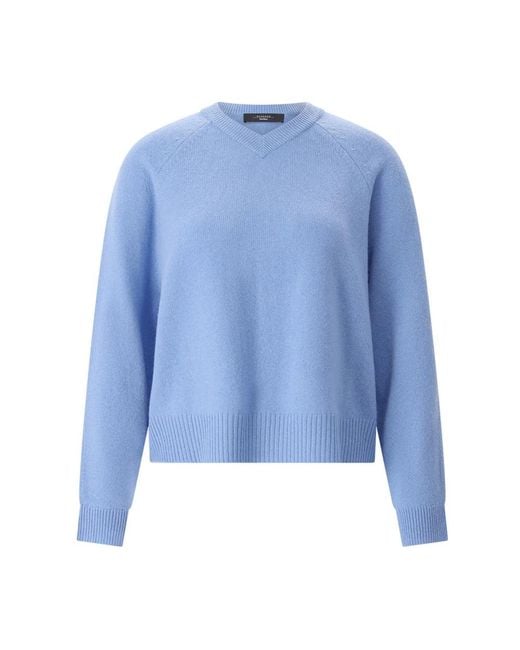Weekend by Maxmara Blue Cashmere Knitwear