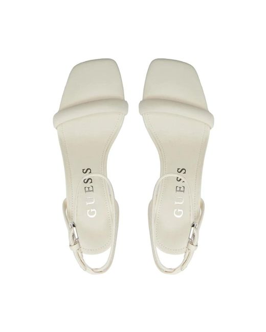 Shoes > sandals > high heel sandals Guess en coloris White