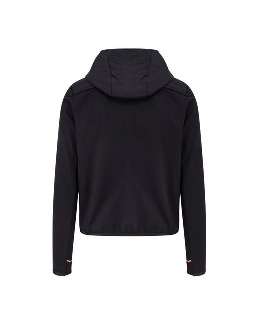 Moncler Schwarzer Reißverschlusspullover Mit Kapuze in Black für Herren