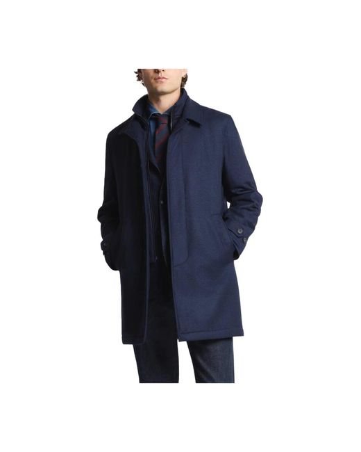 Fay Blue Trench Coats for men