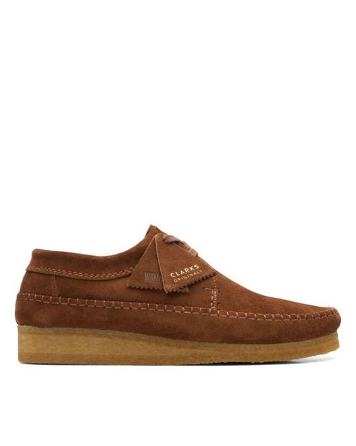 Clarks Brown Weaver Cola Suede for men