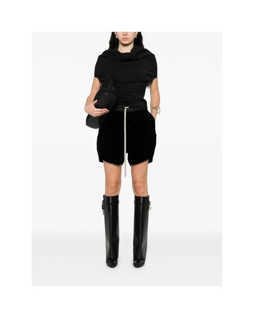 Rick Owens Black Short Shorts