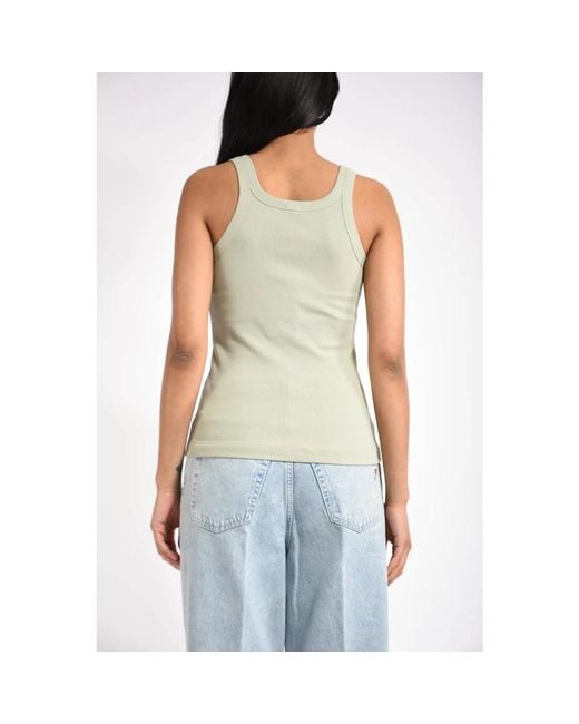 Pinko Blue Sleeveless Tops