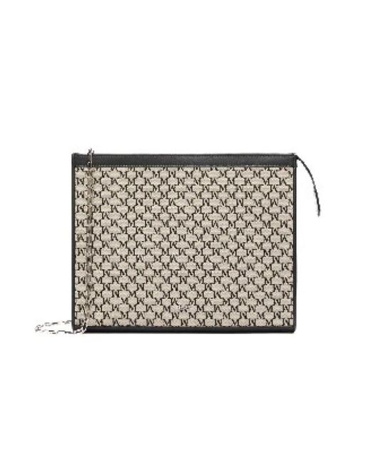 Max Mara Metallic Schwarze Hose Flat Envelope Tasche