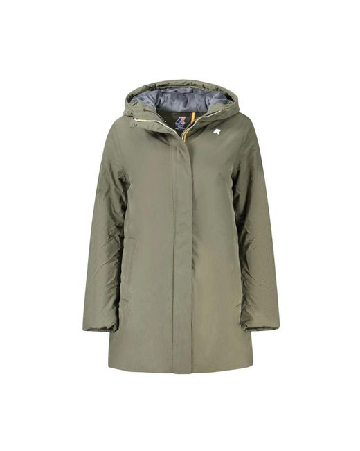 Giacca & cappotto in poliammide verde di K-Way in Green