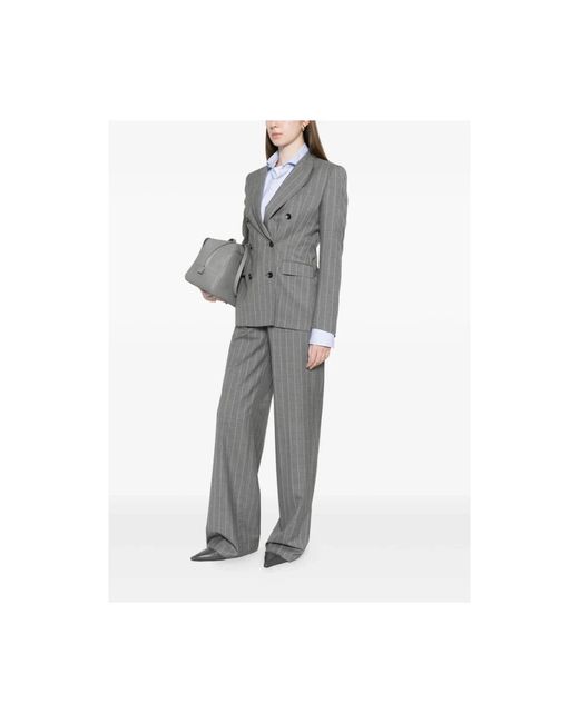 Tagliatore Gray Double Breasted Suits