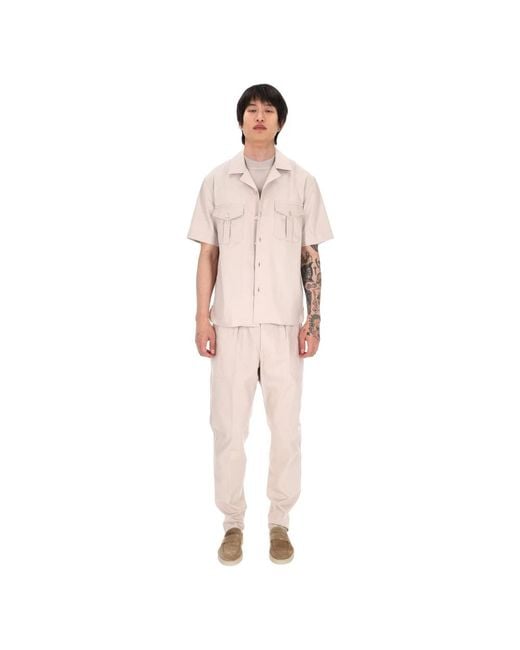 Eleventy Pink Short Sleeve Shirts for men