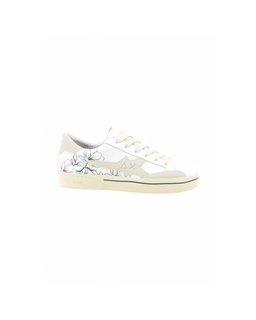 Sun 68 White Katy Printed Sneaker