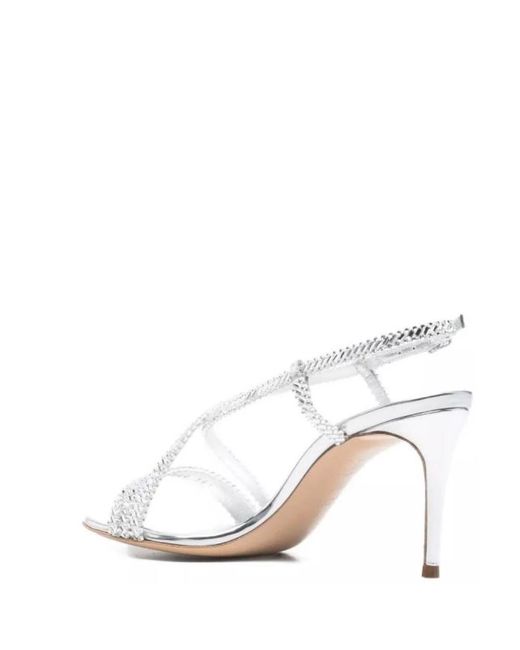Casadei Metallic High Heel Sandals