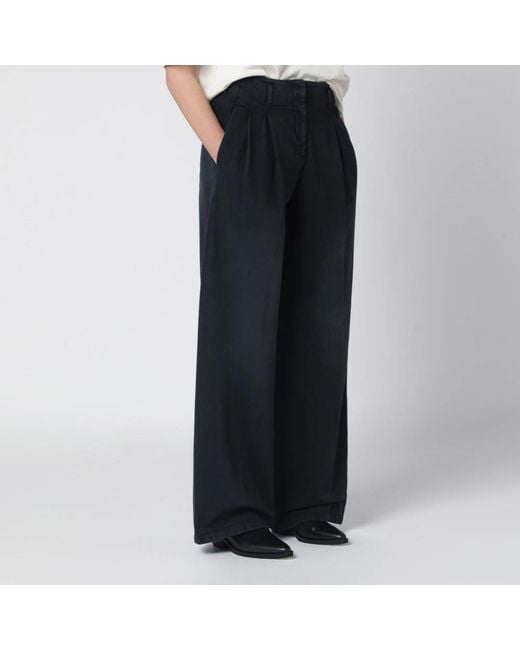 Golden Goose Deluxe Brand Blue Wide Trousers
