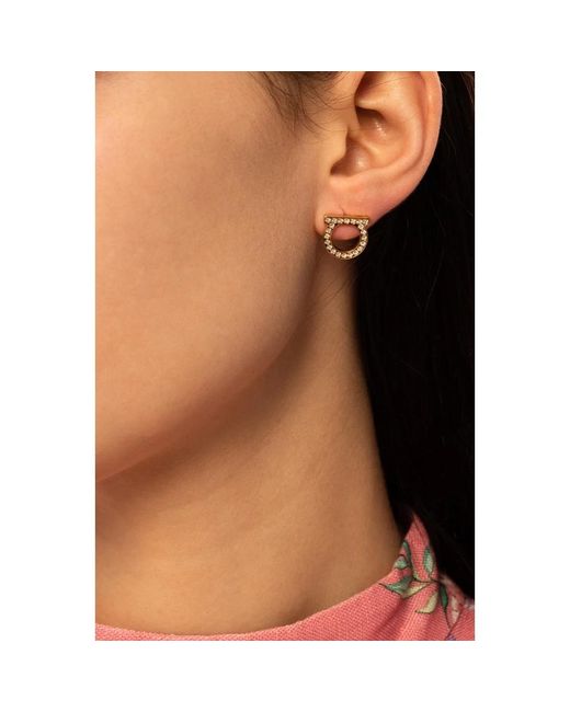 Ferragamo Metallic Logo-ohrringe