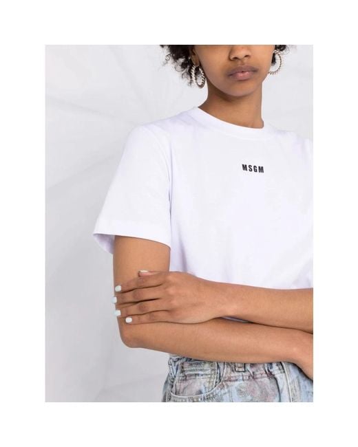 MSGM White T-Shirts