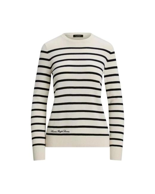 Ralph Lauren Black Striped Cotton-Blend Jumper