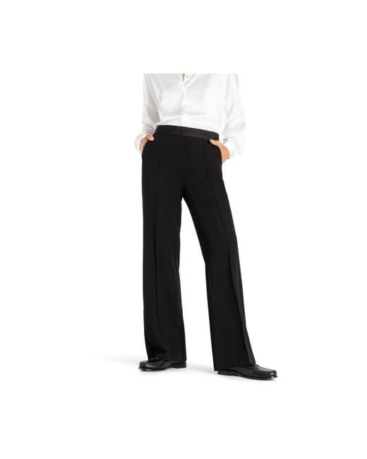 Cambio Black Wide Trousers