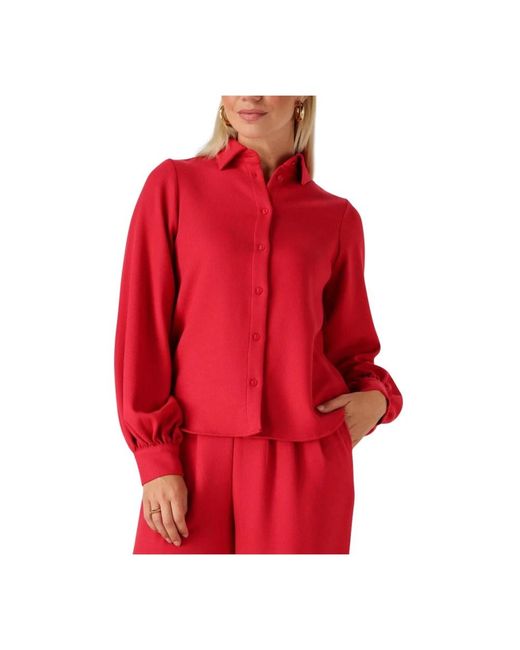 Pom Overhemden ,Rood ,Polyester Rode Chili Blouse in het Red
