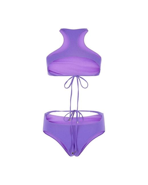 The Attico Purple Stretch lila bikini