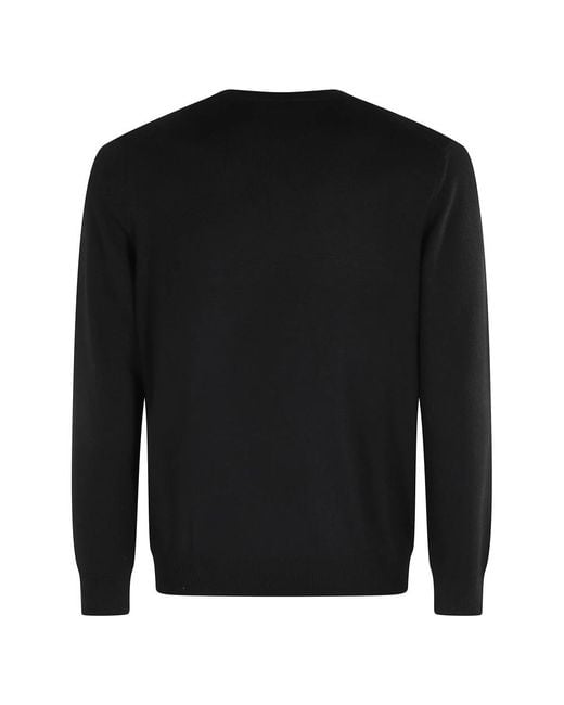 Fay Black Round-Neck Knitwear for men