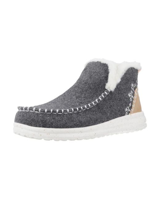 HeyDude Blue Winter Boots