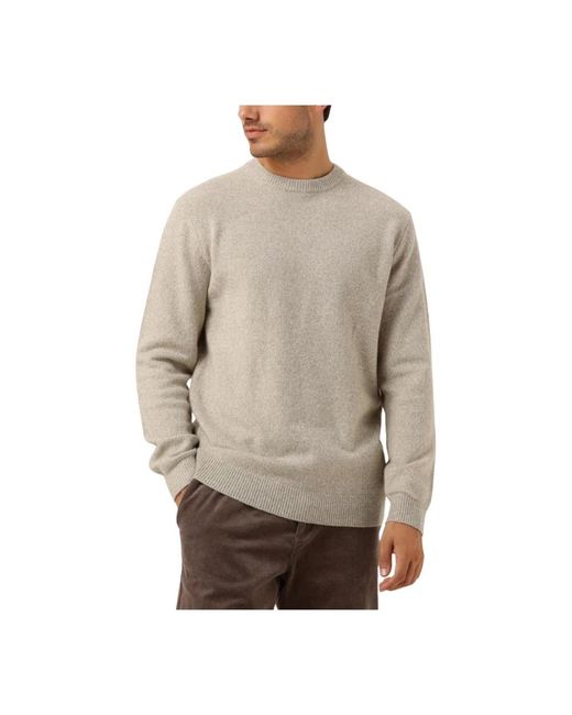 Profuomo Grüner Strickpullover Crew Neck in Gray für Herren