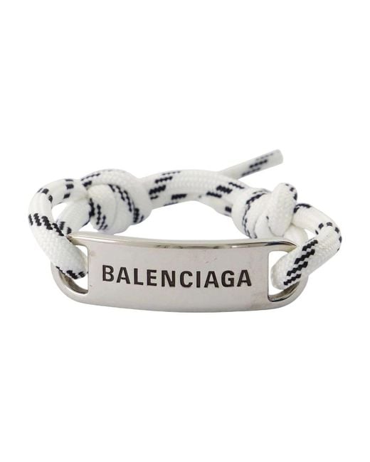 Balenciaga Metalen Plaat Armband in het Metallic