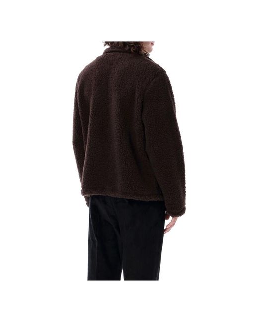 Bode Brauner fleece-pullover mit schnürung in Black für Herren