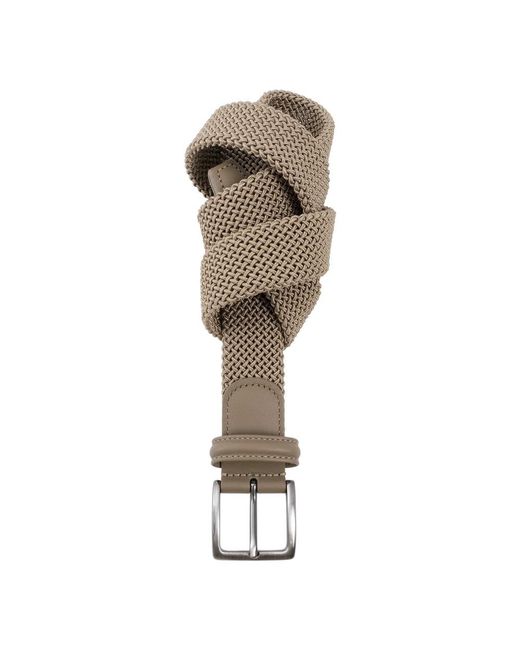 Andersons Accessoires ,Leer Woven Textile Belt in het Natural voor heren