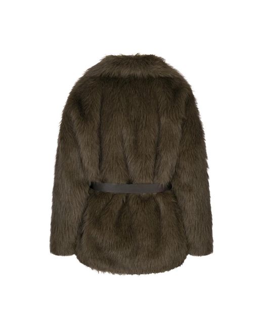 P.A.R.O.S.H. Green Faux Fur & Shearling Jackets