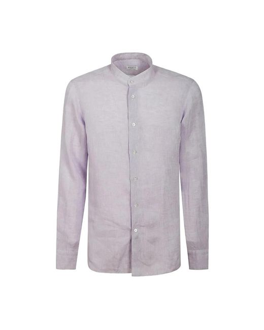 Borriello Overhemden ,Paars ,Linnen 16035 Linen Shirt in het Purple voor heren
