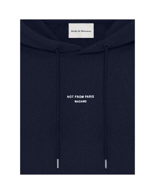 Drole de Monsieur Blue Hoodies for men