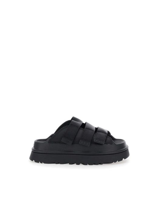 Ugg Black Schwarze Slide Sandalen Goldenglow