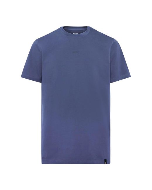 Boggi T-shirt aus stretch-supima-baumwolle in Blue für Herren